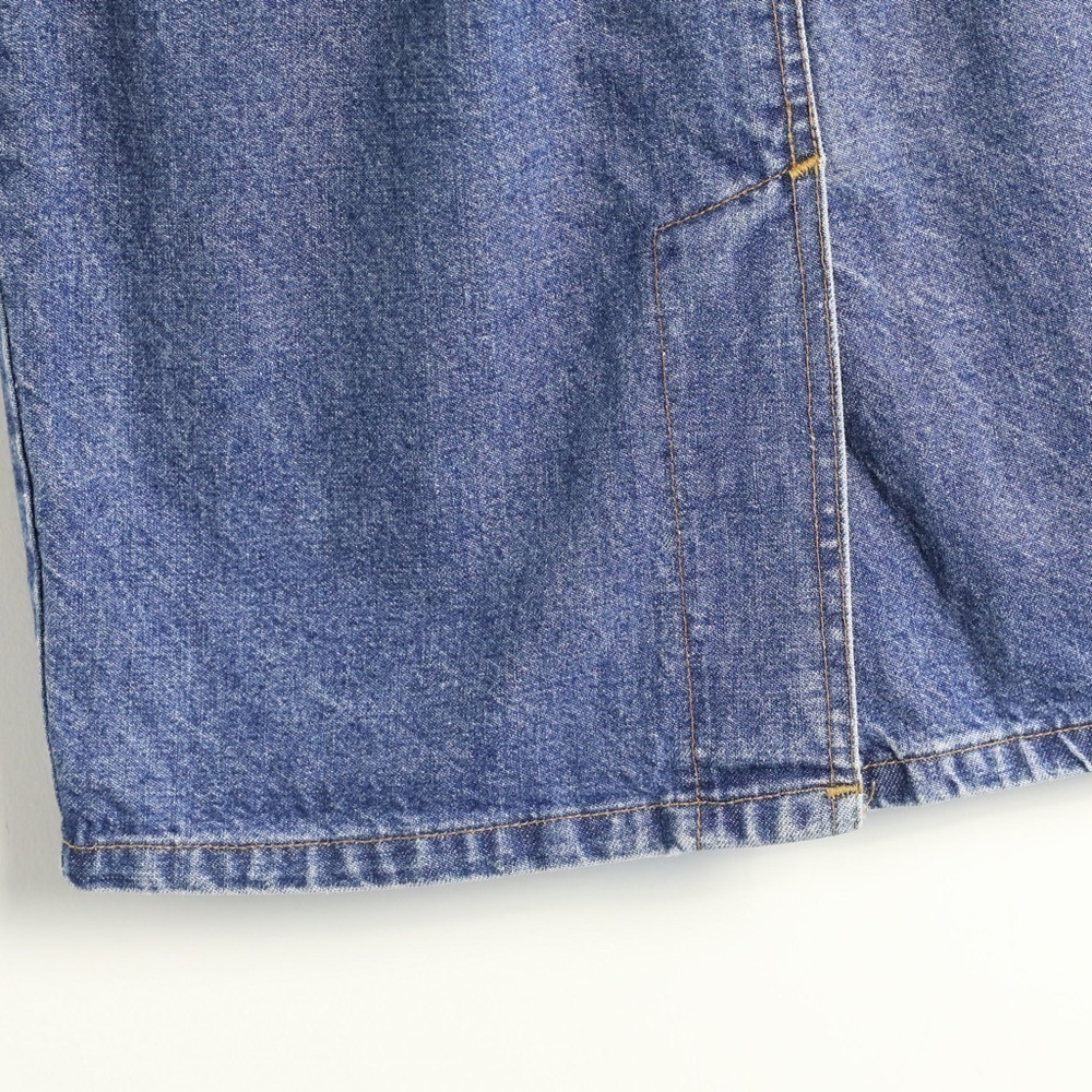 Vintage 80s 90s Hollywood Era denim mini skirt high waist XS XXS - Picture 7 of 8